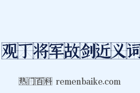 观丁将军故剑近义词是什么意思的图片
